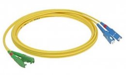 Patchcord FO duplex E2000 / APC-SC / UPC 9 / 125um SM 2m, OS2 