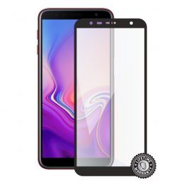 Screenshield SAMSUNG J610 Galaxy J6+ (2018) Tempered Glass protection (full COVER black)  (SAM-TG25DBJ610-D)