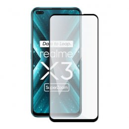 Screenshield REALME X3 SuperZoom (full COVER black) Tempered Glass Protection  (RLM-TG25DBX3SPZ1-D)