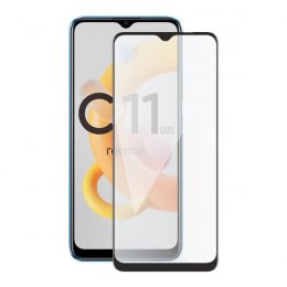 Screenshield REALME C11 (2021) (full COVER black) Tempered Glass Protection  (RLM-TG25DBC1120211-D)