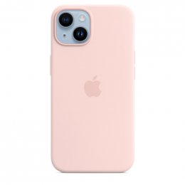 iPhone 14 Silicone Case with MS - Chalk Pink  (MPRX3ZM/A)