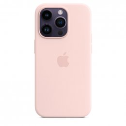 iPhone 14 Pro Silicone Case with MS - Chalk Pink  (MPTH3ZM/A)