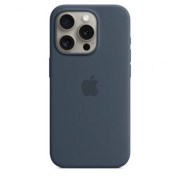 iPhone 15 Pro Silicone Case with MS - Storm Blue  (MT1D3ZM/A)
