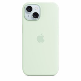 iPhone 15+ Silicone Case with MS - Soft Mint  (MWNG3ZM/A)