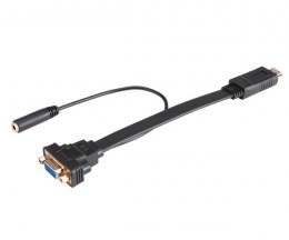 AKASA - HDMI na VGA s audio konektorem  (AK-CBHD18-20BK)