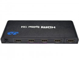 HDMI 1.4a splitter 1-4 portů kovový, 3D, FullHD  (khsplit4b)