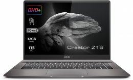 Notebook MSI CREATOR Z16 A12UET-041NEU 16" / Intel Core i7-12700H / 1TB / 32GB / NVIDIA GeForce RTX 3060 /W11P (předváděcí NB) 