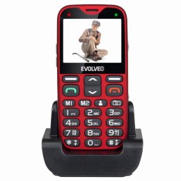 EVOLVEO EasyPhone XG, mobilní telefon pro seniory s nabíjecím stojánkem (červená barva)  (EP-650-XGR)