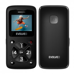 EVOLVEO EasyPhone ID, mobilní telefon pro seniory, černá  (EP-400-IDB)
