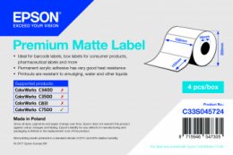 Premium Matte Label 102 x 152mm, 800 lab  (C33S045724)