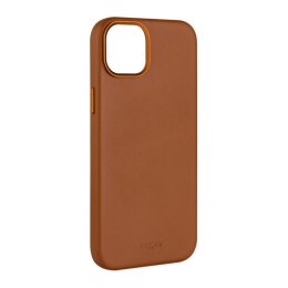 FIXED MagLeather kožený kryt iPhone 15, hnědý  (FIXLM-1200-BRW)