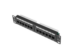 PATCH PANEL 12PORT 1U 10" CAT.5E UTP ČERNÝ LANBERG  (PPU5-9012-B)