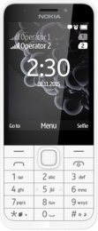 Nokia 230 Dual SIM White Silver  (A00026951)