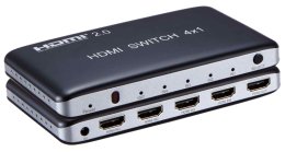 PremiumCord HDMI switch 4:1, plastový,dálkové ovl.  (khswit41f)