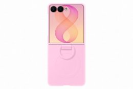 Samsung Silikonový magnetický kryt s držákem na prst pro Galaxy Z Flip8, Pink  (EF-EF776CVEGWW)