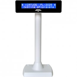 LCD zákaznický displej Virtuos FL-2025MB 2x20, USB bílý  (EJG0005)