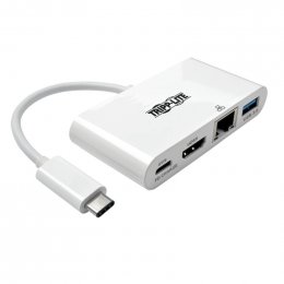 Tripplite Mini dokovací stanice USB-C /  HDMI, USB 3.0, GbE, 60W nabíjení, HDCP, bílá  (U444-06N-HGU-C)
