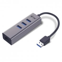 i-tec USB 3.0 Metal HUB 3 Port + Gigabit Ethernet  (U3METALG3HUB)