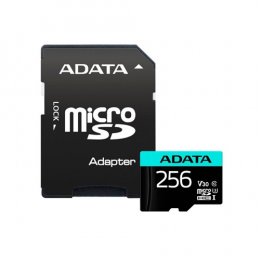 ADATA MicroSDXC 256GB U3 V30S až 95MB/ s + adapter  (AUSDX256GUI3V30SA2-RA1)