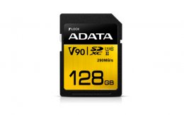 Adata/ SDXC/ 128GB/ 290MBps/ UHS-II U3 /  Class 10  (ASDX128GUII3CL10-C)