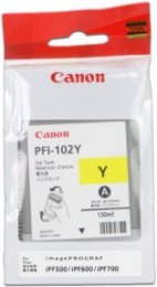 CANON INK PFI-102 YELLOW  iPF-500, 600, 700  (CF0898B001)