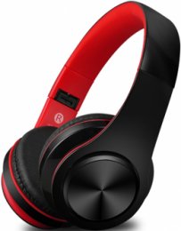 Bezdrátová sluchátka S5, černo/ červené  (8588006962789)