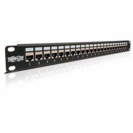 Tripplite Patch panel průchozí STP stíněný pro montáž do racku 1U, 24x Cat6/ Cat5, RJ45 Ethernet  (N254-024-SH)