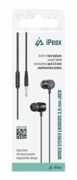 DRÁTOVÁ SLUCHÁTKA 3,5MM JACK ČERNÁ  (90010133)