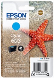 Epson singlepack, Cyan 603  (C13T03U24010)