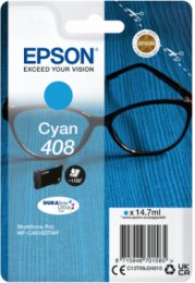 EPSON Singlepack Cyan 408 DURABrite Ultra Ink  (C13T09J24010)