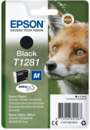 Epson Singlepack Black T1281 DURABrite Ultra Ink  (C13T12814012)