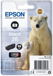 Epson Singlepack Photo Black 26 Claria Premium Ink  (C13T26114012)