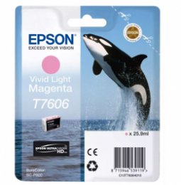 Epson T7606 Ink Cartridge Vivid Light Magenta  (C13T76064N10)