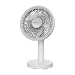 Platinet PRDF0576 stolní ventilátor 12,5 cm,  odnímatelná základna, akumulátor 1800 mAh, bílá-šedá  (PLAPRDF0576)