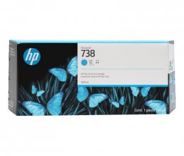 HP 738 azurová inkoustová kazeta (300ml), 676M6A  (676M6A)