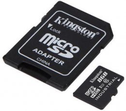 Kingston Industrial/ micro SDHC/ 8GB/ 100MBps/ UHS-I U3 /  Class 10/ + Adaptér  (SDCIT2/8GB)