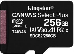 Kingston CANVAS SELECT PLUS/ micro SDXC/ 256GB/ 100MBps/ UHS-I U3 /  Class 10  (SDCS2/256GBSP)