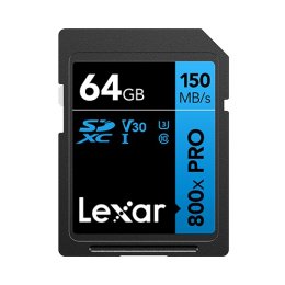 Lexar 64GB Pro 800x Pro SDXC C10 V30 U3  (LSD0800P064G-BNNNG)