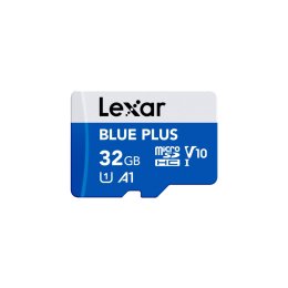 Lexar 32GB Blue Plus microSDHC s adp C10 A1  (LMSBLPL032G-BNANG)