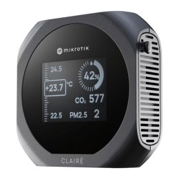 MikroTik IAQM-THC2PV-G, Claire - Air Quality Monitor, CO2, Temp, RH, PM2.5 / 10, VOC, šedá