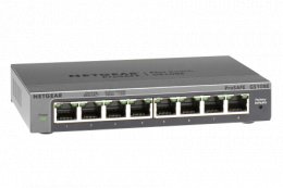 NETGEAR 8x10/ 100/ 1000 Desktop Plus Switch, GS108E  (GS108E-300PES)