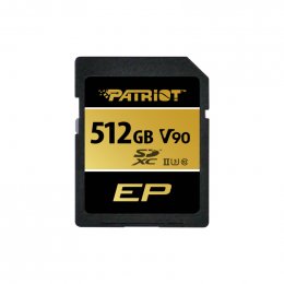 Patriot V90/ SDXC/ 512GB/ 300MBps/ UHS-II U3 /  Class 10/ + Adaptér  (PEF512GEP92SDX)