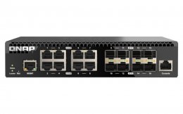 QNAP řízený switch QSW-M3216R-8S8T (8x 10GbE porty + 8x 10G SFP+ porty, poloviční šířka)  (QSW-M3216R-8S8T)