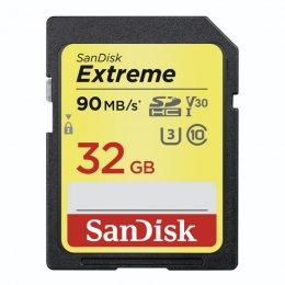 SanDisk Extreme SDHC 32GB 90MB/ s V30 UHS-I U3  (SDSDXVE-032G-GNCIN)