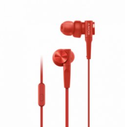 SONY sluchátka MDR-XB55AP, červená  (MDRXB55APR.CE7)