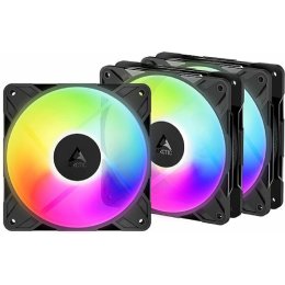 ARCTIC P12 Pro Reverse A-RGB (3pack) 120mm Case Fan with A-RGB - Reverse Impeller Design - FDB beari  (ACFAN00333A)