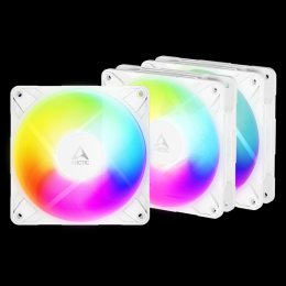 ARCTIC P12 Pro Reverse A-RGB (White) - 120mm White Color Case Fan with A-RGB - Reverse Impeller Desi  (ACFAN00334A)