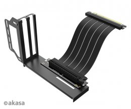 AKASA Riser black Pro, vertikálni VGA držák  (AK-CBPE02-20B)