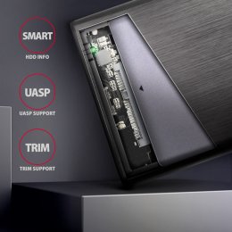 AXAGON EE25-A6C, USB-C 3.2 Gen 1 - SATA 6G 2.5" kovový RAW box, bezšroubkový