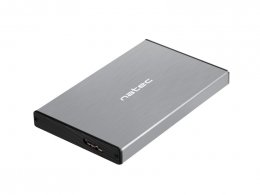 Externí box pro HDD 2,5" USB 3.0 Natec Rhino Go, šedý, hliníkové tělo  (NKZ-1281)